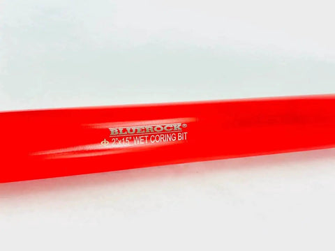 Close-up of Heavy Duty 2 Inch Diamond Wet Core Drill Bit For Concrete Rebar Asphalt Brick And Masonry With One And A Quarter Inch Thread