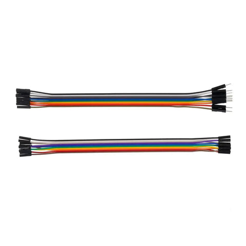Colorful jumper wires for Arduino DIY kits, compatible with Ultrasonic Distance Sensor Module HC SR04, pack of 5 units.