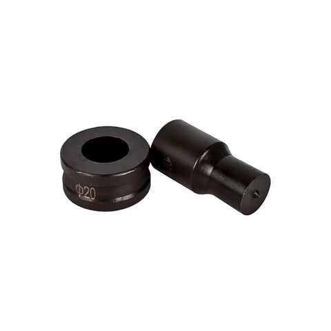 Close-up of 20mm die from the 30 Piece Round Hole Punch Die Set For CH 70 Hydraulic Punch Machine, Heavy Duty Metal Dies For Steel Copper Aluminum