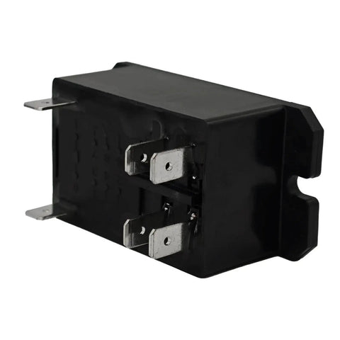 Side view of Beefy 30A 12V DC Panel Mount Relay with DPST NO contacts for high power PCB switching in home automation and industrial control.