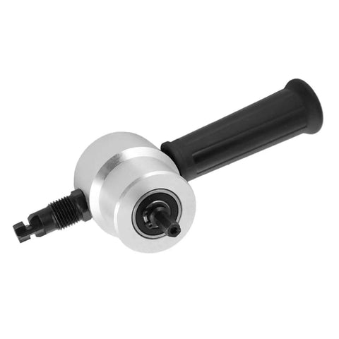 Metal Nibbler With Dual Cutter Heads And 360 Degree Rotating Head For Electric And Pneumatic Drills, 8mm Shank