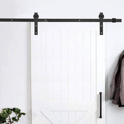 Heavy Duty Dual Deck Sliding Barn Door Kit With Silent Rollers And Track System For Interior Doors in closet wardrobe kitchen