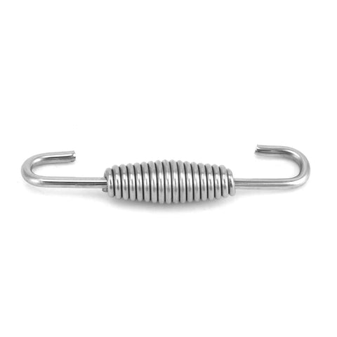 Stainless steel motorcycle muffler exhaust pipe spring with swivel-hook ends, 68mm length