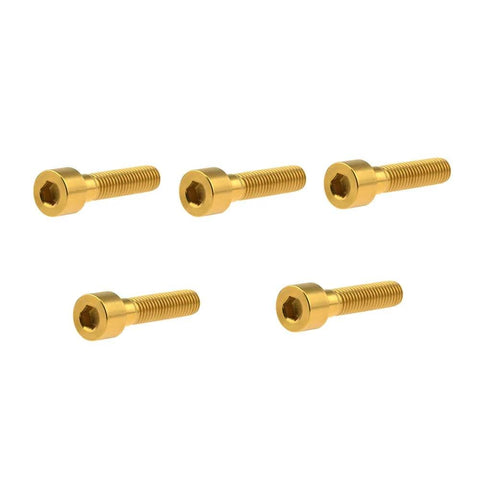 Titanium DIN912 M8x35mm Square Head Hex Socket Bolts Grade 5 6AL4V Gold Finish 1.25mm Pitch Pack Of 5