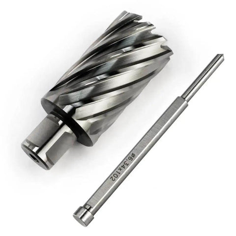 One And Three Eighths Inch Annular Cutter For Magnetic Drill Press With Two Inch Cutting Depth And Weldon Shank With Two Flats And Pilot Pin