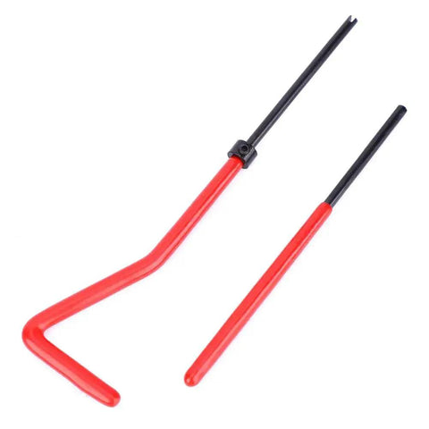 Two red and black tools from Thread Repair Kit M4x0.7 Stainless Steel Twisted Drill Wrench Threaded Inserts Set For Metric Imperial Hole Conversion And Quick Thread Repair Pro Grade Durable Auto Machinery And Metal Projects