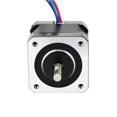 High Torque Nema 17 Bipolar Stepper Motor For Dope 3D Printers And CNC Setups, 12V 0.4A, front view with 5mm shaft