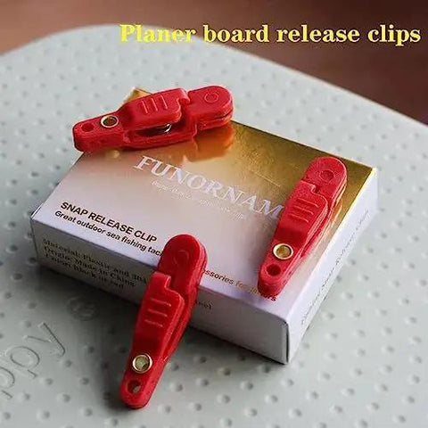Red Eight Pack Heavy Tension Snap Weight Trolling Release Clips for Planer Boards and Offshore Fishing Gear by Funornam