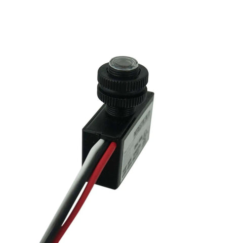 Outdoor Sensor Light Switch With Photocell For Dusk To Dawn Auto On Off 120V heavy duty hard wired post eye close-up view