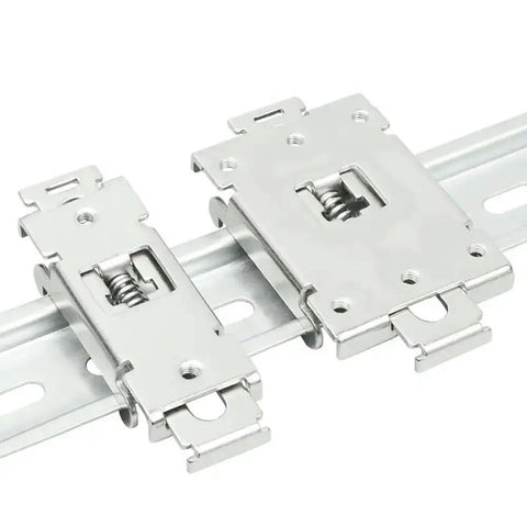 2 Pack 35mm DIN Rail Mount Brackets Stainless Steel Rail Fixing Clips Adapters For Single Phase Solid State Relays 2.54 By 1.73 Inches Durable Easy Install