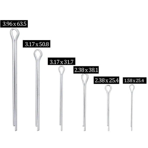 Ultimate 555-Piece Heavy Duty Cotter Pin Assortment Kit with Tough Zinc Plated Steel for Superior Corrosion Resistance