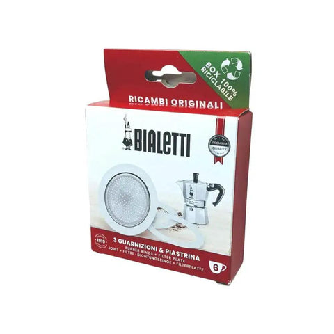 Moka Express Spare Parts Kit With 3 Gaskets And 1 Filter Plate For 6 Cup Moka Pots Like Fiammetta Rainbow Break Happy Dama And Moka Timer 72mm Outer Gasket Silver Easy Install For True Moka Lovers packaging