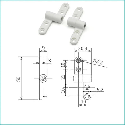 Beefy Weldable Barrel Door Hinges With 360 Degree Rotation And Precise Angle Positioning, detailed design and dimensions shown.