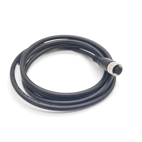 M12 12 Pin Female Connector Cable A Code Straight Aviation Plug Pro Grade Electrical Cable PVC Industrial Molded Cable AWG26 0.5m