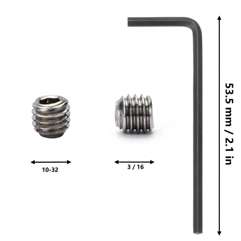 10-32 x 3/16 Inch Socket Set Screws 30 Pcs Allen Head Stainless Steel Cup Point Hex Socket Screws With Hex Key Wrench