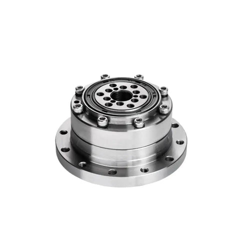 CS14 II Harmonic Drive Reducer CSF14 II Strain Wave Gear Reducer for Stepper Motor, shown in polished metal finish