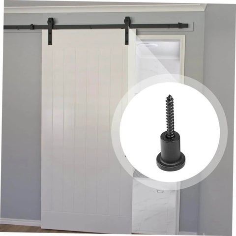 Versatile Sliding Barn Door Track Connectors And Spacers Kit For Doors And Windows with close-up of screw hardware