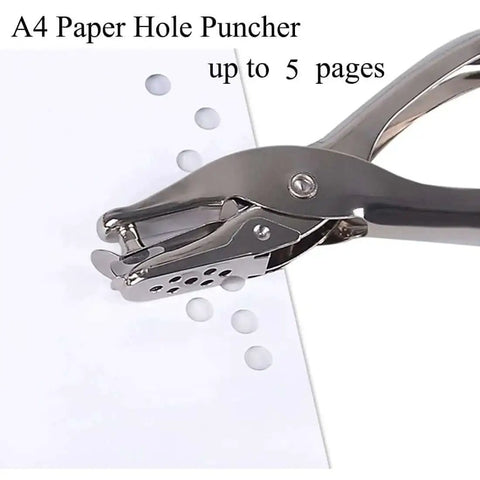 Durable 6mm Metal Hole Punch For Scrapbooking And Loose-Leaf Paper in use on white paper