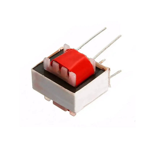 Five Pack EI14 Audio Isolation Transformer 600 600 Ohm 1 To 1 Coupling Transformer For Audio Gear, close-up of red coil and pins