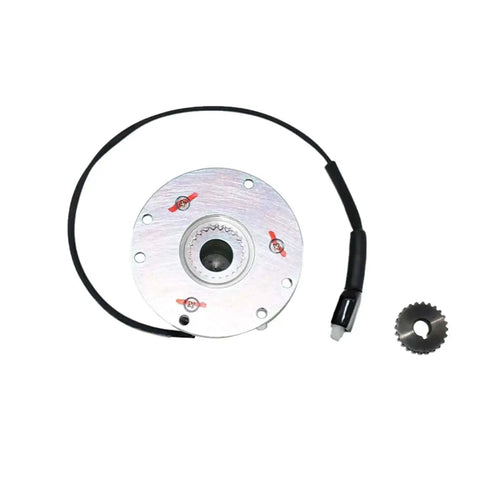 Top view of Forklift Electromagnetic Brake Replacement Part 48V Z153-W086 6-8B7-002 31101002 with attached cable and gear.