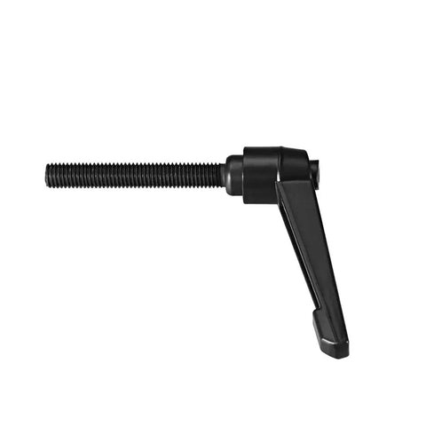 Image of M10 X 60mm Adjustable Clamping Lever With Push Button And Quick Release Ratchet, Male Threaded Stud Knob, matte black.