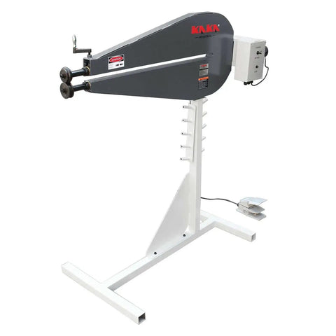 36 Inch Throat Electric Bead Roller For Sheet Metal 20 Gauge Capacity Motorized Rotary Forming Machine With Foot Pedal Control