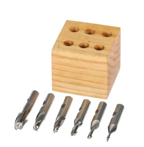 Six Piece Ball Nose End Mill Set Workhorse With Two Flute M2 HSS Bits Ranging From One Eighth To One Half Inch Center Cut Full Radius Edge