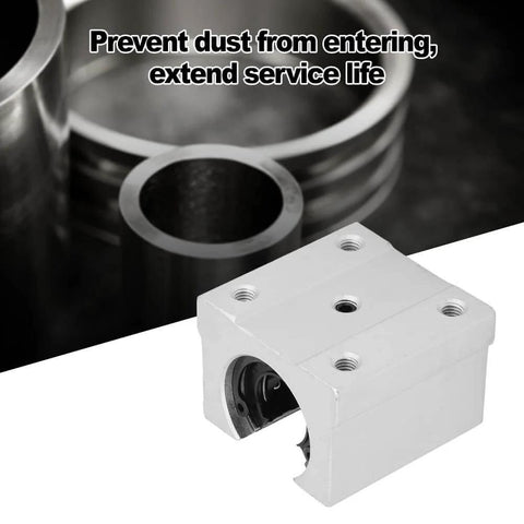 Open Linear Bearing Block SBR16UU 16mm Aluminum Block for CNC machinery, front view showing low friction design