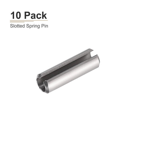Slotted Spring Pin Set 6mm x 20mm Stainless Steel Roll Pins 10 Pack for Home Workshop Projects Heavy Duty 304 Stainless Dowel Pin