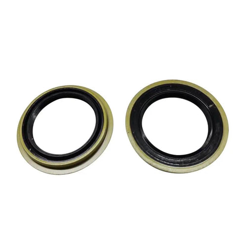 Front Wheel Bearings And Seals Kit Fits Ford Explorer Sport Trac Ranger Mazda B2300 B2500 B3000 B4000 Mercury Mountaineer 1995 Through 2011 Front Wheel Drive Applications Includes Bearings And Seals For Easy Install And Long Lasting Performance - close-up of two circular seals