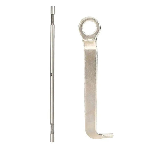6 Piece Nibbler Cutterm Carbon Steel Metal Sheet Cutter Set With Double Head Cutter Tool parts, including metal rod and wrench.