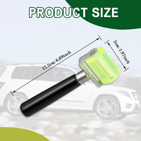 HAOBO auto sound-deadening roller with black handle and neon green PU roller for automotive insulation application