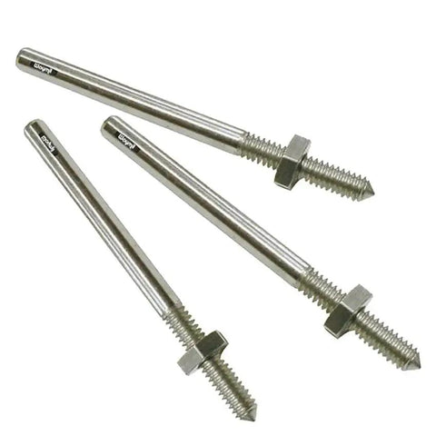 Mini Threaded Mandrel With W Nut Straight Thread Three Piece Set Nickel Plated Steel Pro Grade Durable For Flexible Shaft Rotary Tools