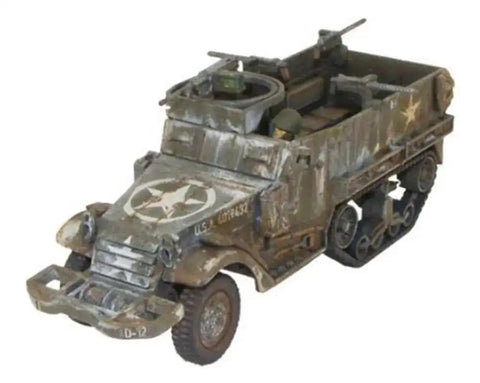 US Army M3A1 Half Track Scale Model Kit for Bolt Action War Gaming One to Fifty Six Scale 28mm Plastic Highly Detailed Miniature