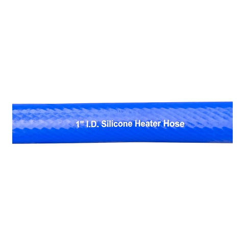 1 in ID silicone heater hose label on blue packaging