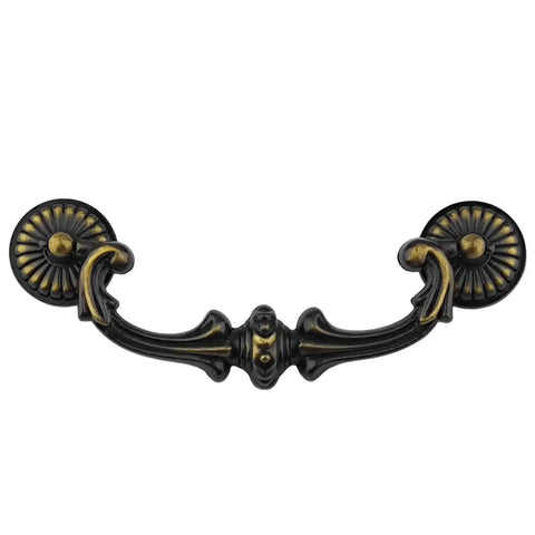 5 Inch Centers Bail Drawer Pull Drop Handles For Dresser And Cabinet Vintage Style Antique Brass Zinc Alloy 128 Mm Center Hole Distance