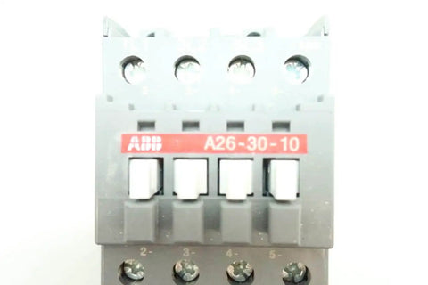 Front view of Single Contactor A26-30-10 AC 110-120V Coil 40A 20HP Motor Starter Industrial Control Relay Replacement for HVAC