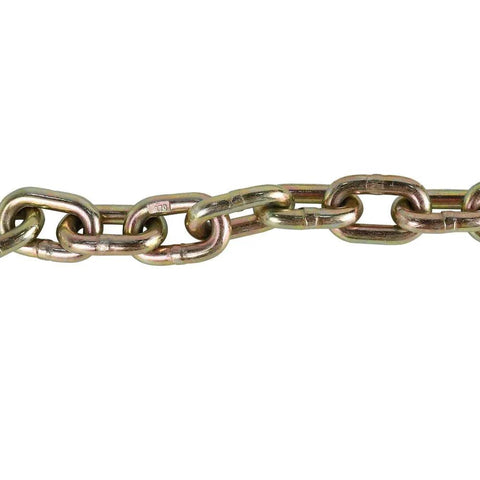 Two Pack Three Eighths Inch By Thirty Five Inch Trailer Safety Chains Grade 70 With Forged Clevis Grab Hooks Gooseneck 26400 Lb Capacity