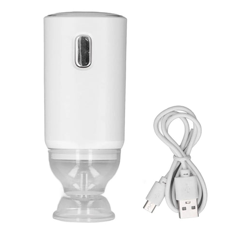 Electric air pump, cordless 5V white portable vacuum pump with USB cable for vacuum bags and filament storage