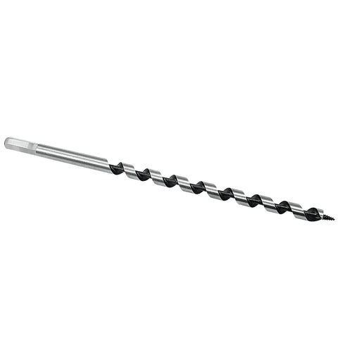 Twelve Inch Wood Auger Drill Bit With One Half Inch Diameter And Three Eighths Inch Hex Shank Self Feeding Ship Auger