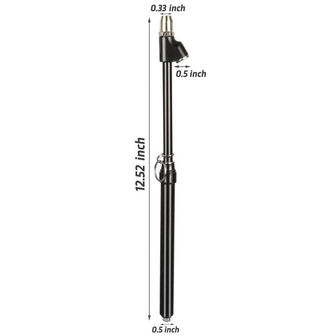 WYNNsky heavy-duty dual-head air pressure gauge with long black tube and brass fittings at both ends