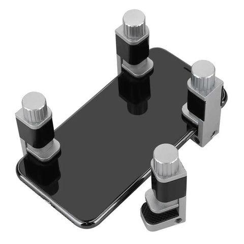 Phone Screen Clip Eight Pack With Adjustable Aluminum Fixture And Rubber Pads Fastener Clip Clamp For LCD Screen Alignment And Repair Prevent Scratches Universal Fit For Phones And Tablets Pro Grade Tool Set For DIY Repairs installed on smartphone