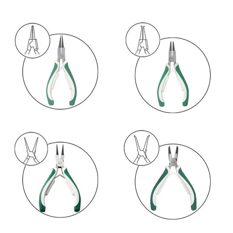 4 Piece Mini Snap Ring Pliers Kit For External And Internal Circlips Heavy Duty Retaining Ring Pliers With Straight Bent Jaws
