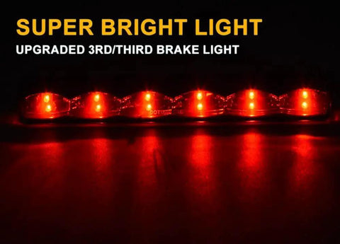 G-PLUS red lens LED 3rd brake light bar with chrome housing