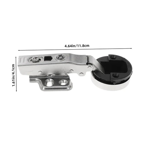 Three Pack Hydraulic Damping Cabinet Hinges With Soft Close For Kitchen And Shower Cabinets Heavy Duty Glass Door Displays Smooth Quiet Operation And Easy Installation By Lurrose side view with measurements