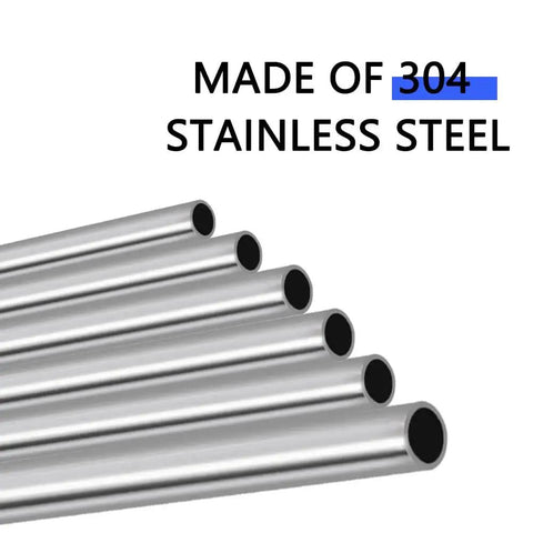Beefy Quarter Inch 304 Stainless Steel Tube With Thickened Wall And Weldable Tubing, polished, 12 inch, pack of five, ideal for DIY.