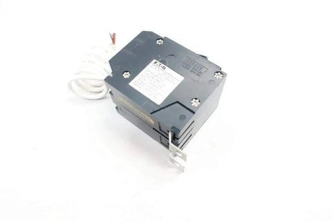QBGFT2050 Two Pole 50 Amp Miniature Circuit Breaker 120/240V AC for home panels, side view with screw-terminal wiring visible