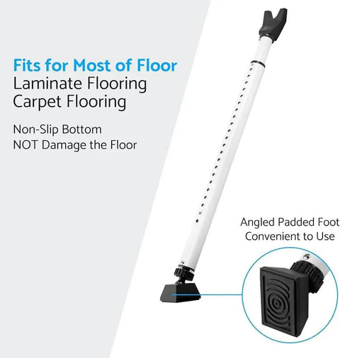 2 Pack Adjustable Door Security Bar For Hinged And Sliding Doors Telescopic Locking Pole From 29 Inches To 45 Inches Non Slip