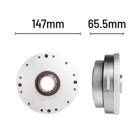 Front and side view of SitoDrive HS 32 II Harmonic Drive SHF 32 I High Precision Strain Wave Gear Reducer with 120 gear ratio, dimensions labeled.