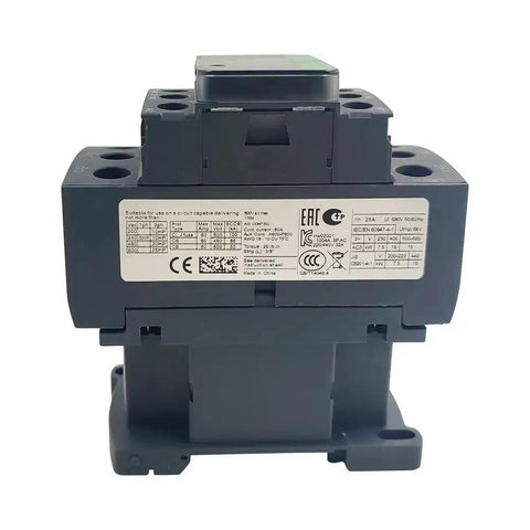 Back view of Three Phase AC Electric Magnetic Contactor 32A 220V Coil with three poles and open contacts for industrial use